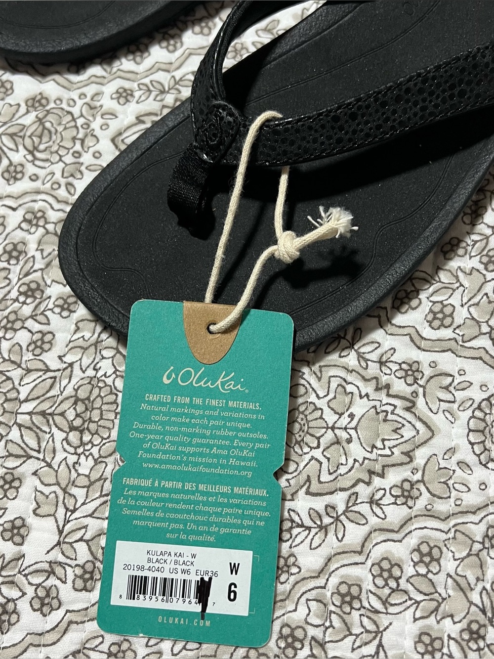 NWT Olukai Kulapa Kai Flip Flops Size 6 - Picture 2 of 6
